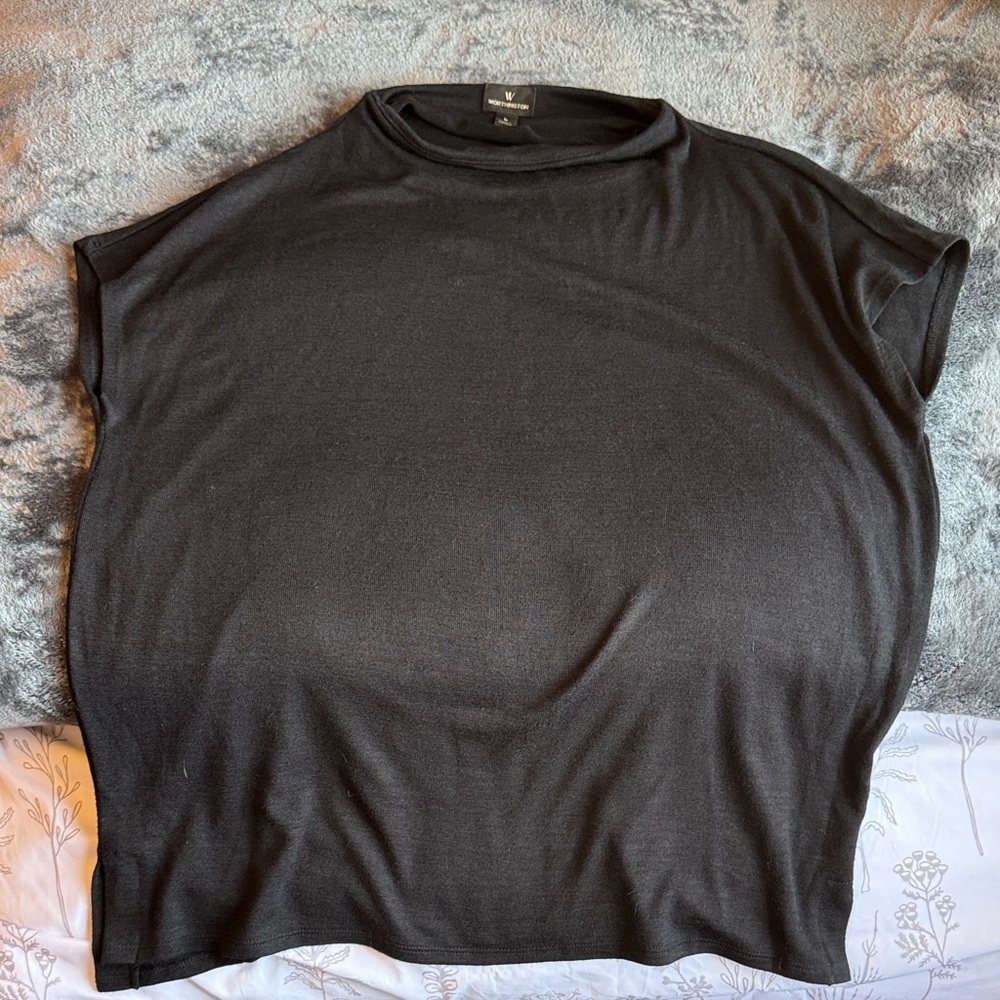 Worthington Classic Black Short Sleeve Top